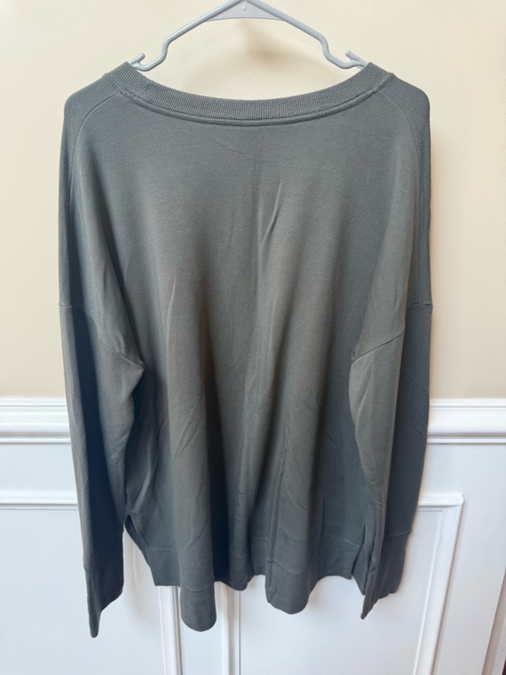Athleta Olive Relaxed Crewneck Sweatshirt - Picture 2 of 3
